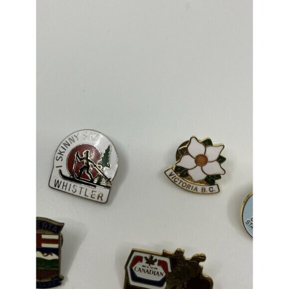 Vintage Western Pin Pendant Lot 8 Travel Canada Texas BC Alberta Rodeo Stampede - Picture 3 of 8